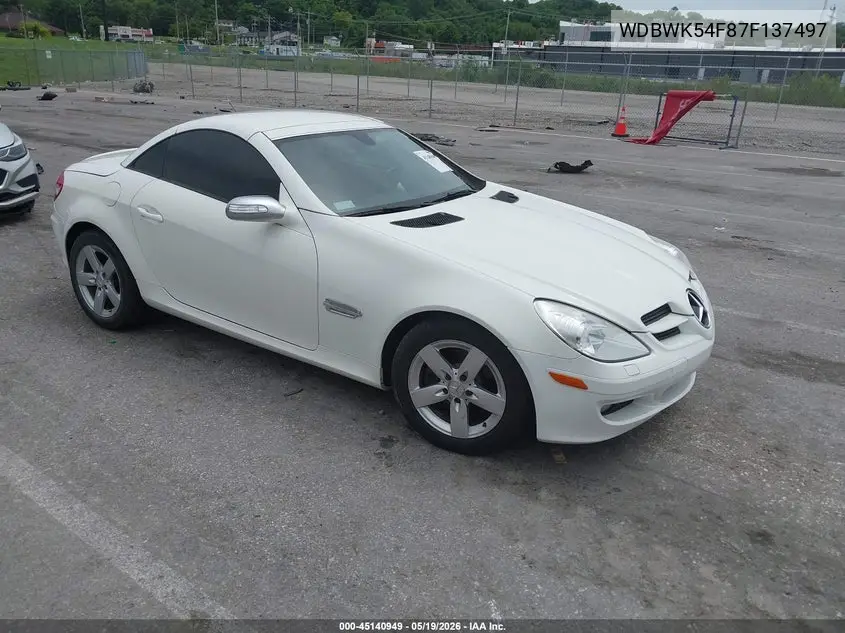 2007 Mercedes-Benz Slk 280 VIN: WDBWK54F87F137497 Lot: 45699961