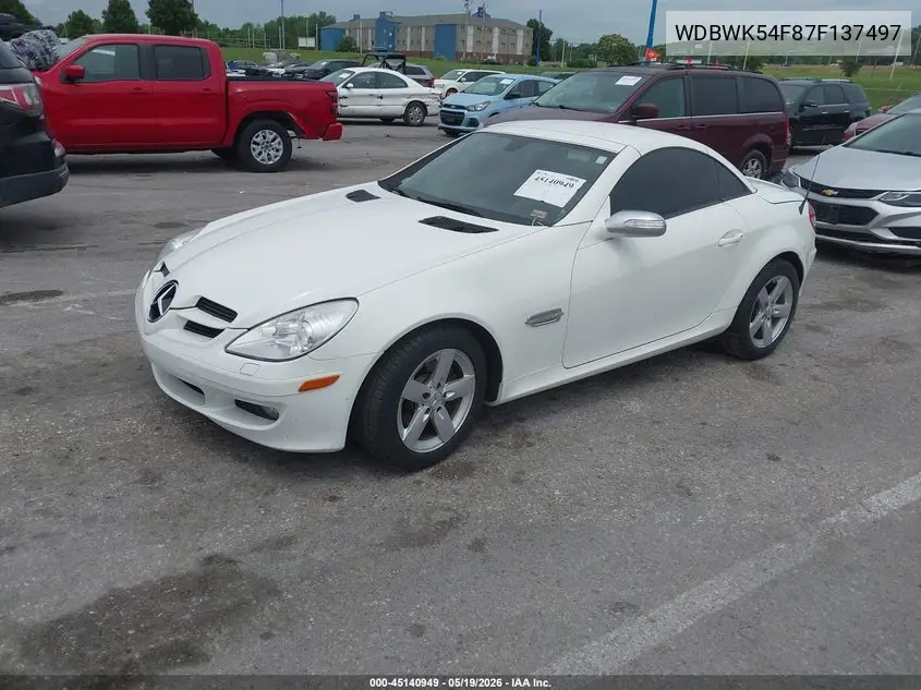 2007 Mercedes-Benz Slk 280 VIN: WDBWK54F87F137497 Lot: 45699961
