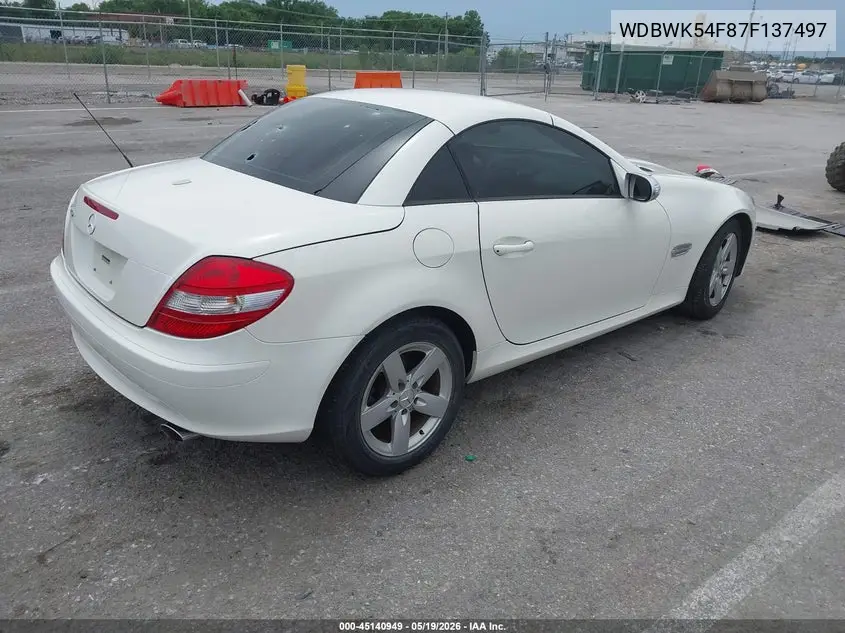 2007 Mercedes-Benz Slk 280 VIN: WDBWK54F87F137497 Lot: 45699961