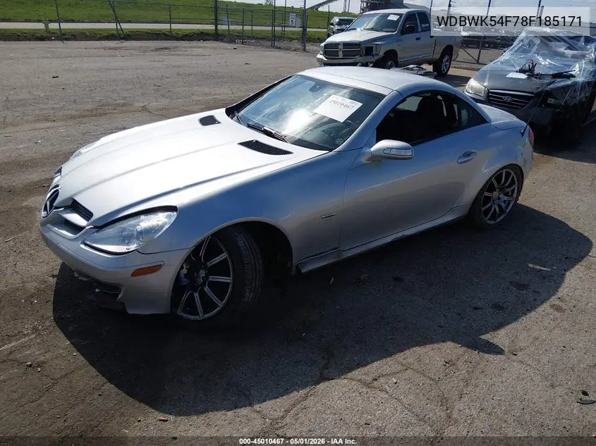 2008 Mercedes-Benz Slk 280 VIN: WDBWK54F78F185171 Lot: 45010467
