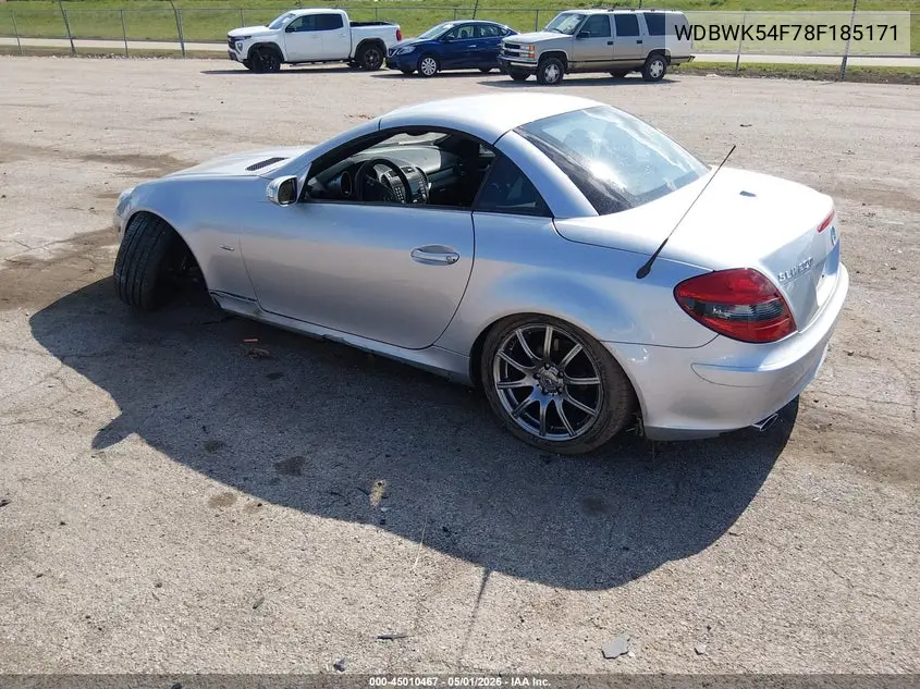 2008 Mercedes-Benz Slk 280 VIN: WDBWK54F78F185171 Lot: 45010467