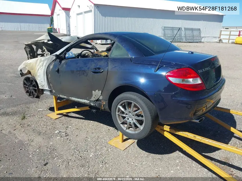 2008 Mercedes-Benz Slk 280 VIN: WDBWK54F28F181268 Lot: 45432879