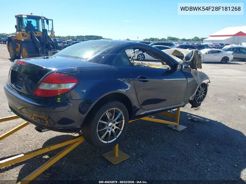 2008 Mercedes-Benz Slk 280 VIN: WDBWK54F28F181268 Lot: 45432879