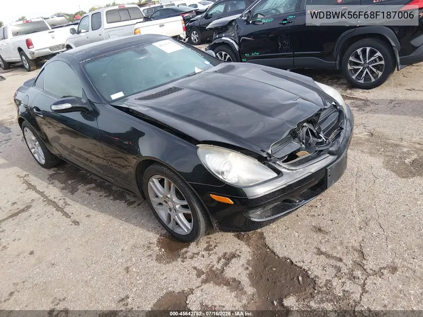 2008 Mercedes-Benz Slk 350 VIN: WDBWK56F68F187006 Lot: 45642782