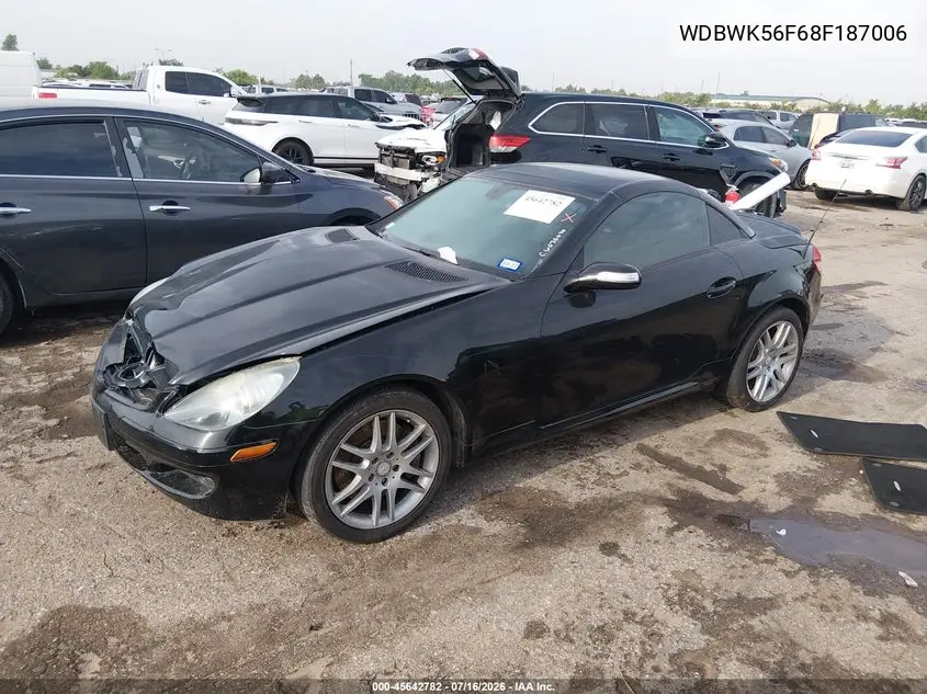 2008 Mercedes-Benz Slk 350 VIN: WDBWK56F68F187006 Lot: 45642782
