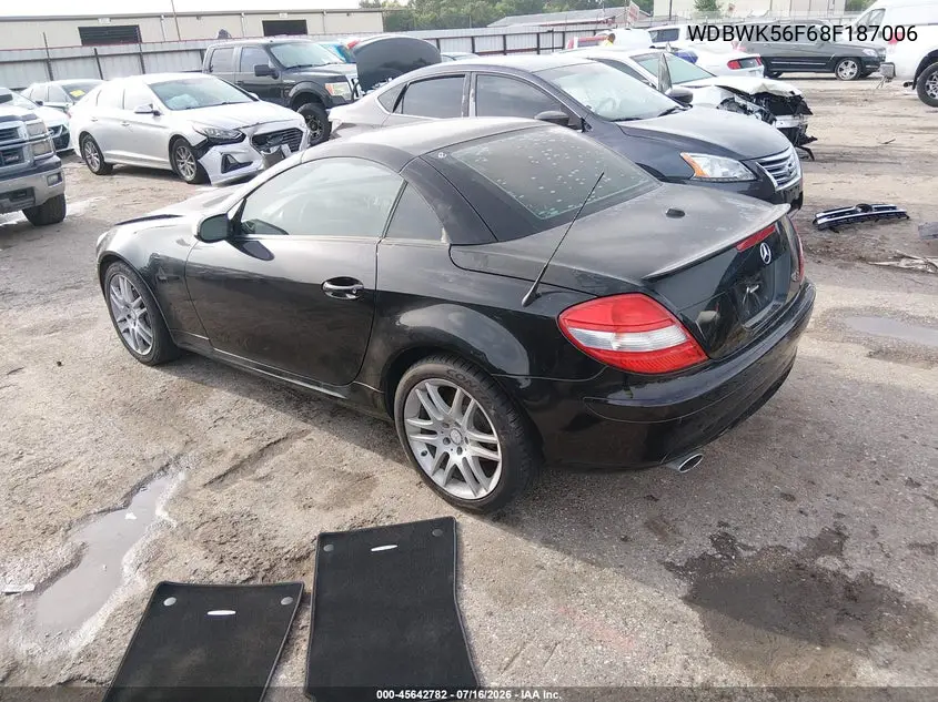 2008 Mercedes-Benz Slk 350 VIN: WDBWK56F68F187006 Lot: 45642782