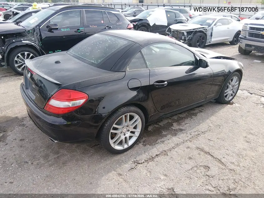 2008 Mercedes-Benz Slk 350 VIN: WDBWK56F68F187006 Lot: 45642782