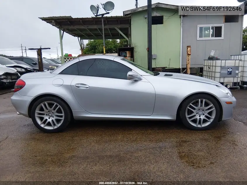 2009 Mercedes-Benz Slk 300 VIN: WDBWK54F69F192646 Lot: 45582852