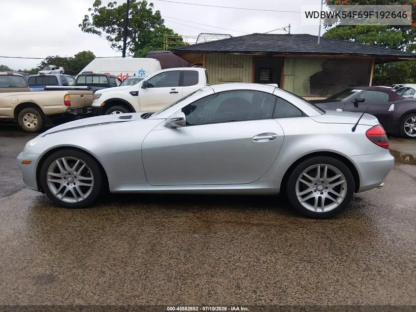 2009 Mercedes-Benz Slk 300 VIN: WDBWK54F69F192646 Lot: 45582852