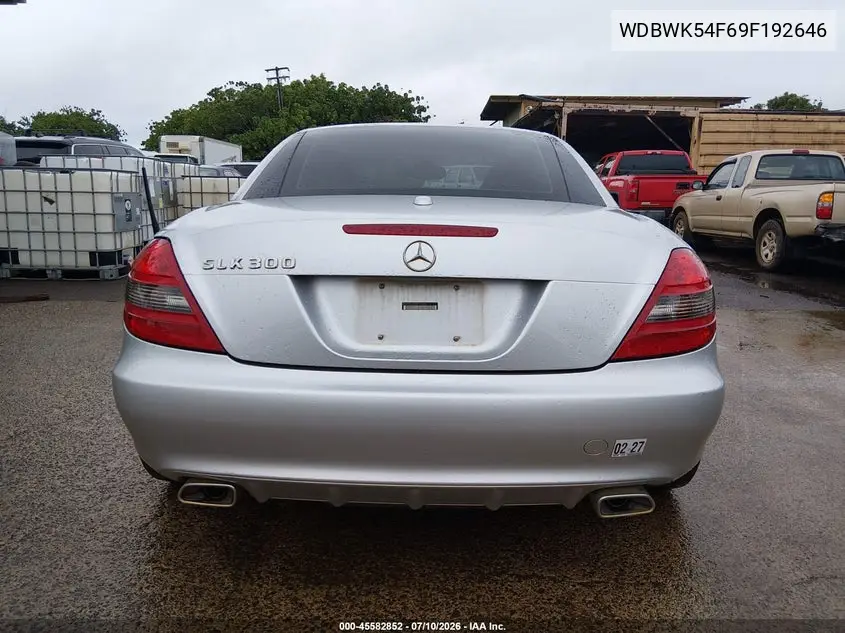 2009 Mercedes-Benz Slk 300 VIN: WDBWK54F69F192646 Lot: 45582852