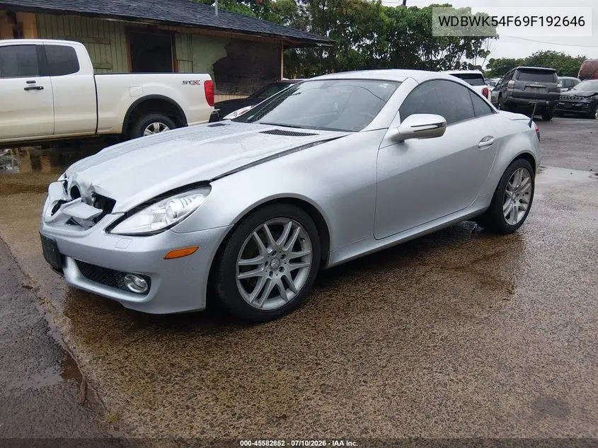 2009 Mercedes-Benz Slk 300 VIN: WDBWK54F69F192646 Lot: 45582852
