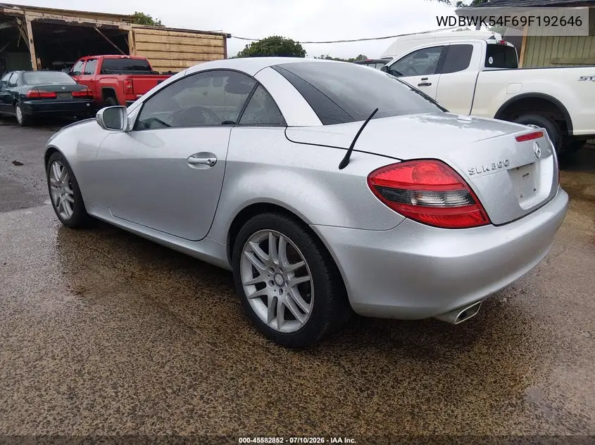 2009 Mercedes-Benz Slk 300 VIN: WDBWK54F69F192646 Lot: 45582852