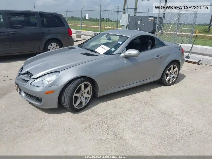 2010 Mercedes-Benz Slk 300 VIN: WDBWK5EA0AF232016 Lot: 45500567