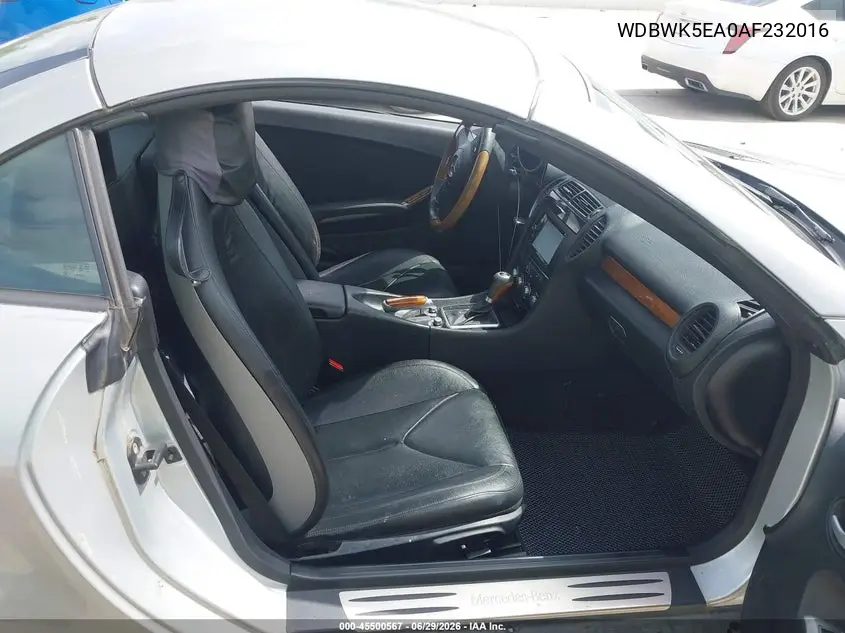 2010 Mercedes-Benz Slk 300 VIN: WDBWK5EA0AF232016 Lot: 45500567