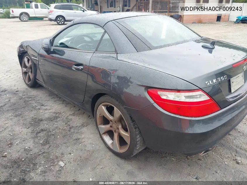 2012 Mercedes-Benz Slk 350 VIN: WDDPK5HA0CF009243 Lot: 45395871