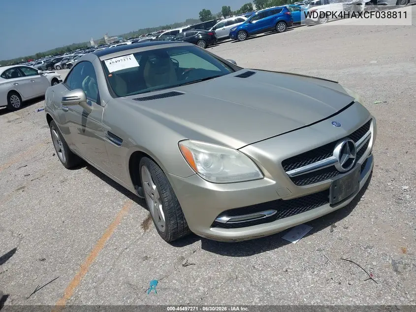 2012 Mercedes-Benz Slk 250 VIN: WDDPK4HAXCF038811 Lot: 45497271