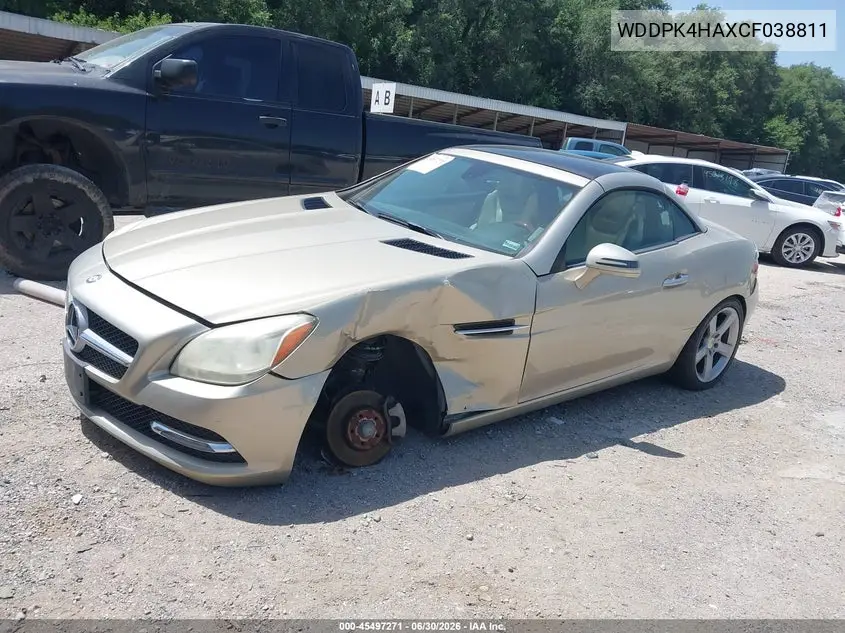 2012 Mercedes-Benz Slk 250 VIN: WDDPK4HAXCF038811 Lot: 45497271