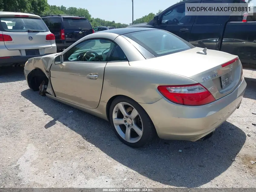 2012 Mercedes-Benz Slk 250 VIN: WDDPK4HAXCF038811 Lot: 45497271