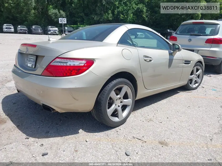 2012 Mercedes-Benz Slk 250 VIN: WDDPK4HAXCF038811 Lot: 45497271