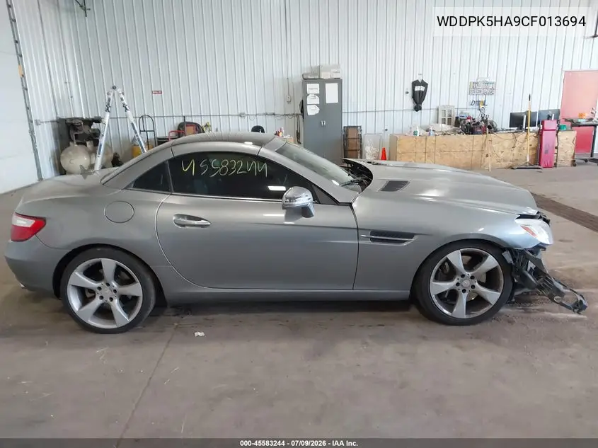 2012 Mercedes-Benz Slk 350 VIN: WDDPK5HA9CF013694 Lot: 45583244