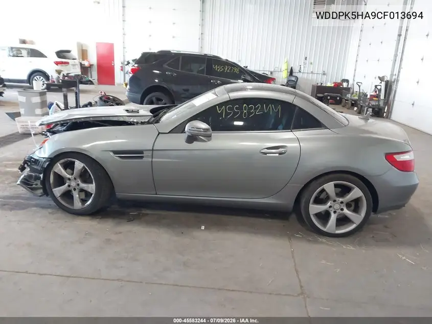 2012 Mercedes-Benz Slk 350 VIN: WDDPK5HA9CF013694 Lot: 45583244