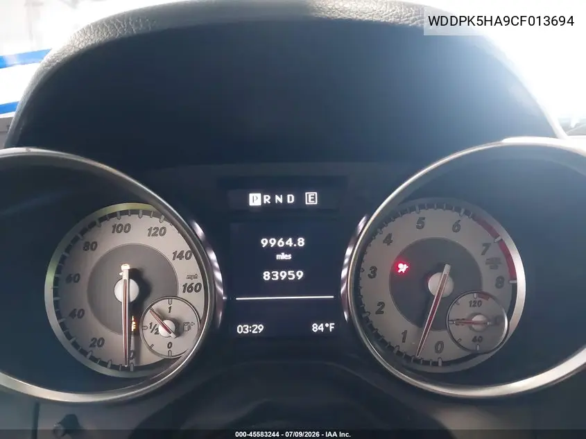 2012 Mercedes-Benz Slk 350 VIN: WDDPK5HA9CF013694 Lot: 45583244