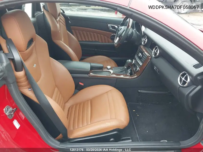 2013 Mercedes-Benz Slk 350 VIN: WDDPK5HA7DF058067 Lot: 12513176