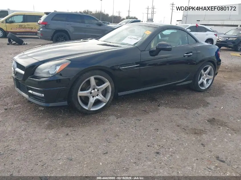 2014 Mercedes-Benz Slk 250 VIN: WDDPK4HAXEF080172 Lot: 44423959