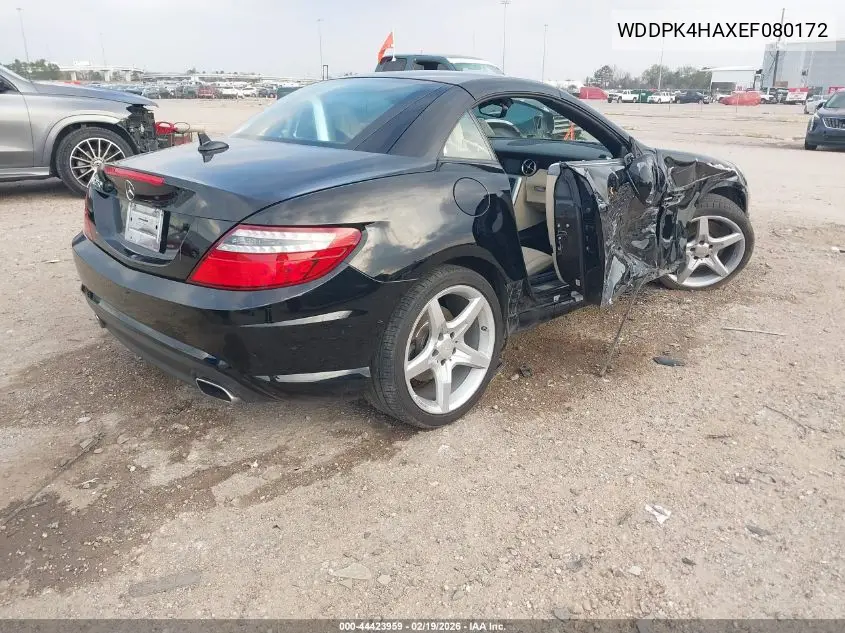 2014 Mercedes-Benz Slk 250 VIN: WDDPK4HAXEF080172 Lot: 44423959