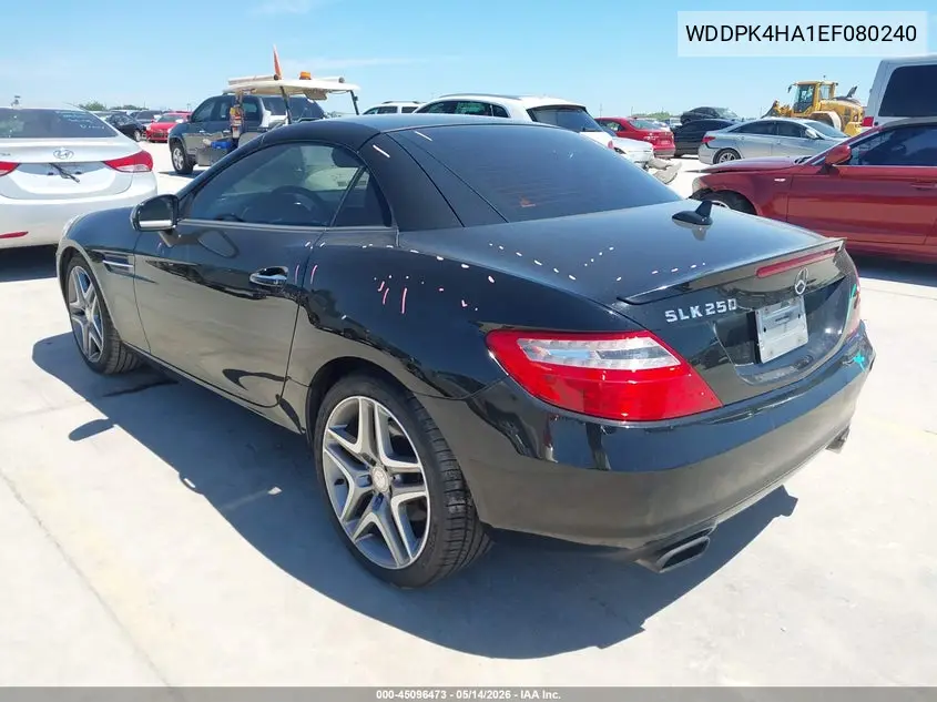 2014 Mercedes-Benz Slk 250 VIN: WDDPK4HA1EF080240 Lot: 45096473