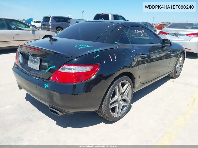 2014 Mercedes-Benz Slk 250 VIN: WDDPK4HA1EF080240 Lot: 45096473