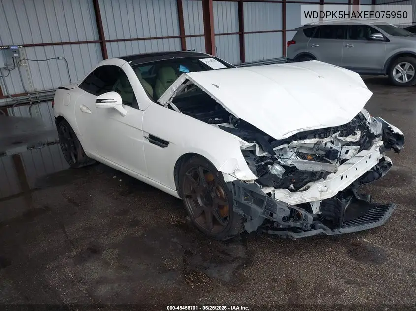 2014 Mercedes-Benz Slk 350 VIN: WDDPK5HAXEF075950 Lot: 45458701