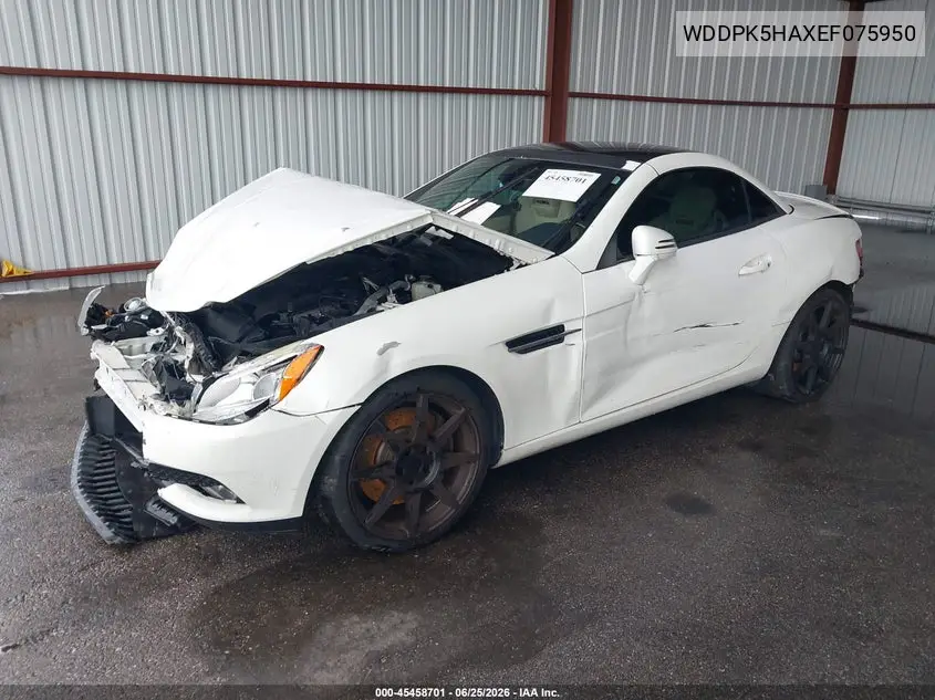 2014 Mercedes-Benz Slk 350 VIN: WDDPK5HAXEF075950 Lot: 45458701