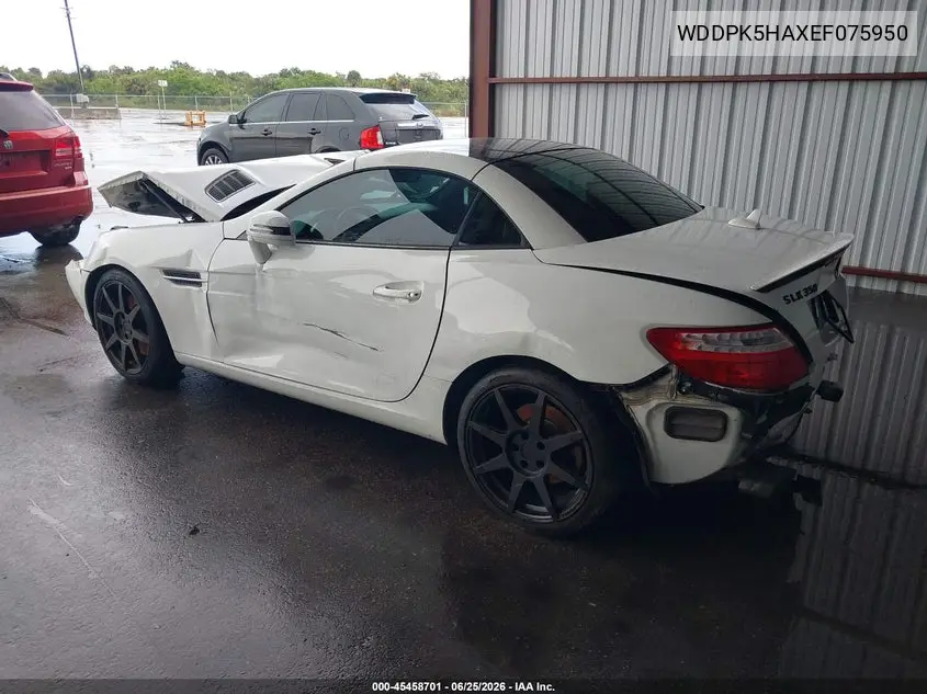 2014 Mercedes-Benz Slk 350 VIN: WDDPK5HAXEF075950 Lot: 45458701