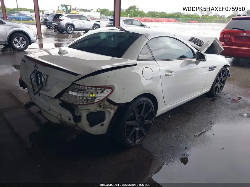 2014 Mercedes-Benz Slk 350 VIN: WDDPK5HAXEF075950 Lot: 45458701