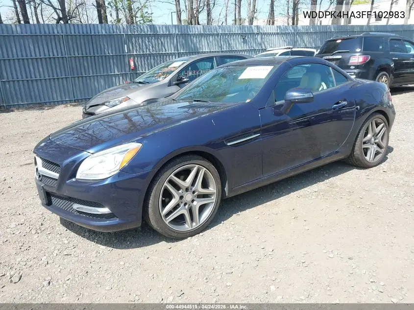 2015 Mercedes-Benz Slk 250 VIN: WDDPK4HA3FF102983 Lot: 44944519