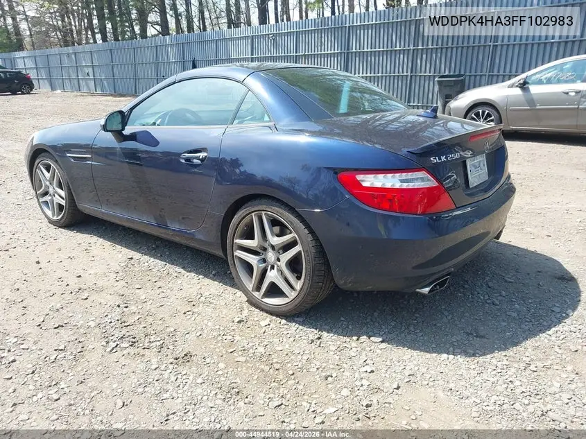 2015 Mercedes-Benz Slk 250 VIN: WDDPK4HA3FF102983 Lot: 44944519