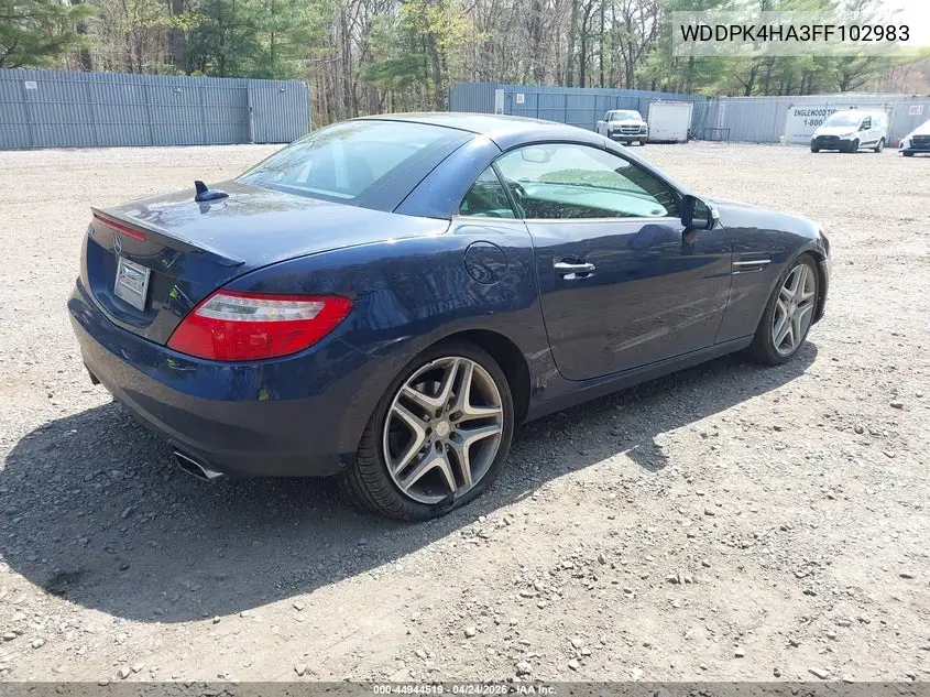 2015 Mercedes-Benz Slk 250 VIN: WDDPK4HA3FF102983 Lot: 44944519