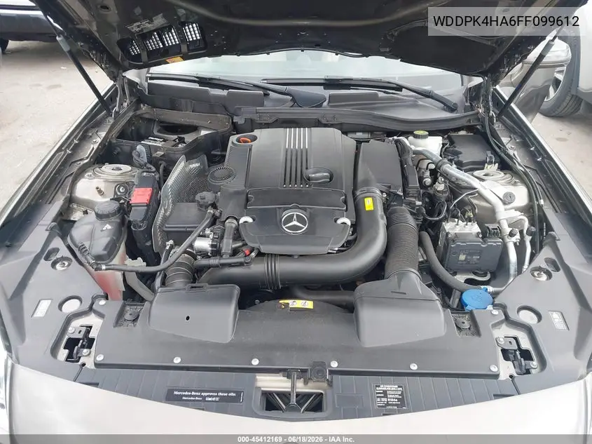 2015 Mercedes-Benz Slk 250 VIN: WDDPK4HA6FF099612 Lot: 45412169