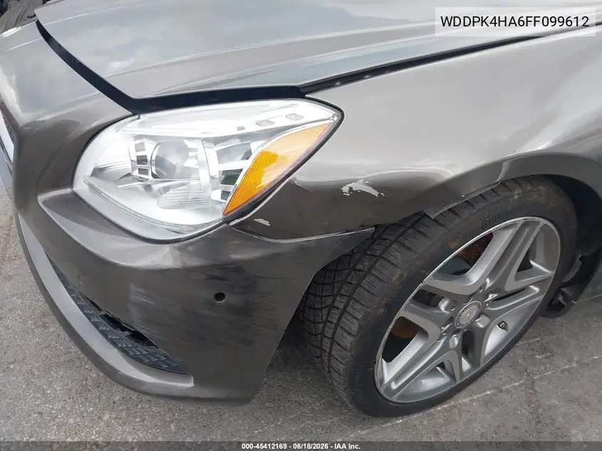 2015 Mercedes-Benz Slk 250 VIN: WDDPK4HA6FF099612 Lot: 45412169