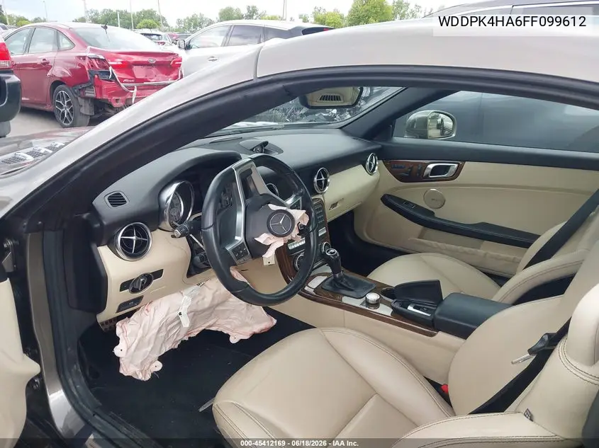 2015 Mercedes-Benz Slk 250 VIN: WDDPK4HA6FF099612 Lot: 45412169