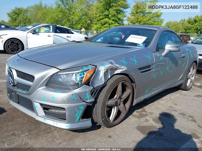 2016 Mercedes-Benz Slk 300 VIN: WDDPK3JA8GF122488 Lot: 44992302