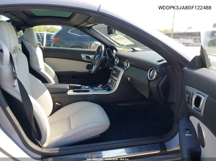 2016 Mercedes-Benz Slk 300 VIN: WDDPK3JA8GF122488 Lot: 44992302