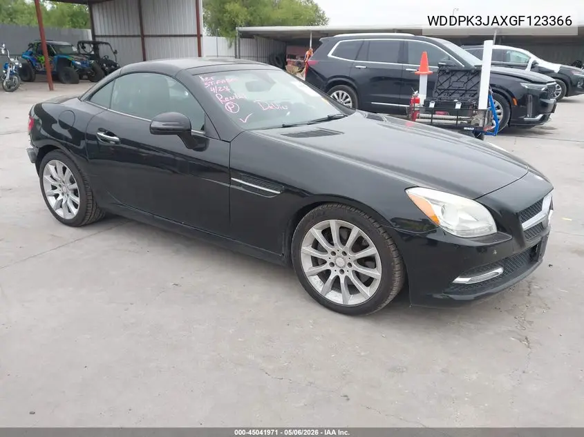 2016 Mercedes-Benz Slk 300 VIN: WDDPK3JAXGF123366 Lot: 45041971