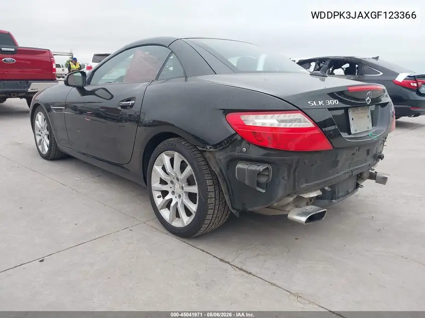 2016 Mercedes-Benz Slk 300 VIN: WDDPK3JAXGF123366 Lot: 45041971