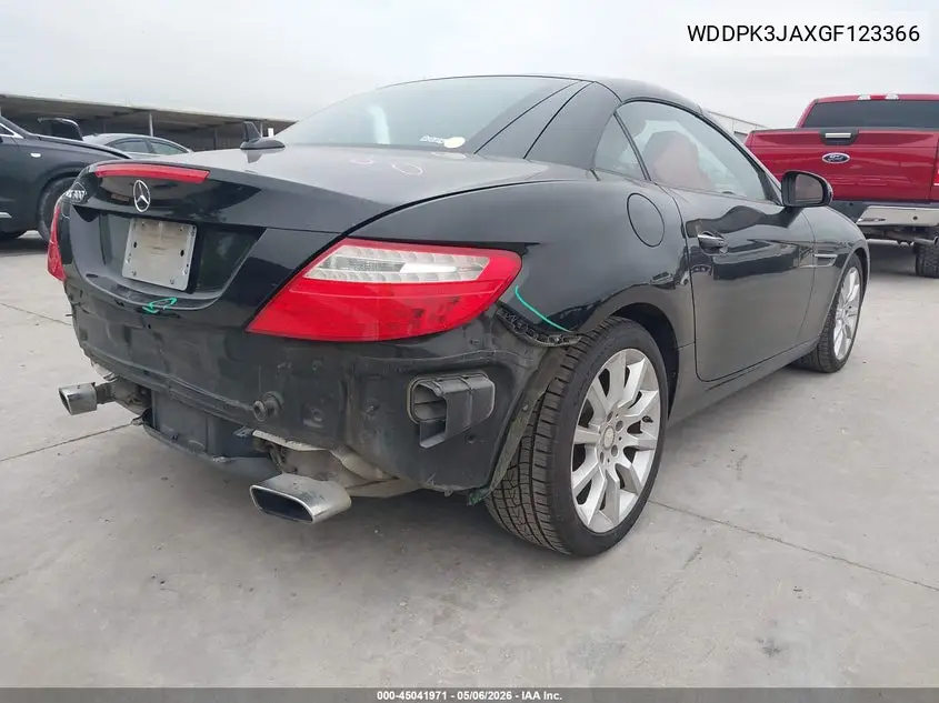 2016 Mercedes-Benz Slk 300 VIN: WDDPK3JAXGF123366 Lot: 45041971