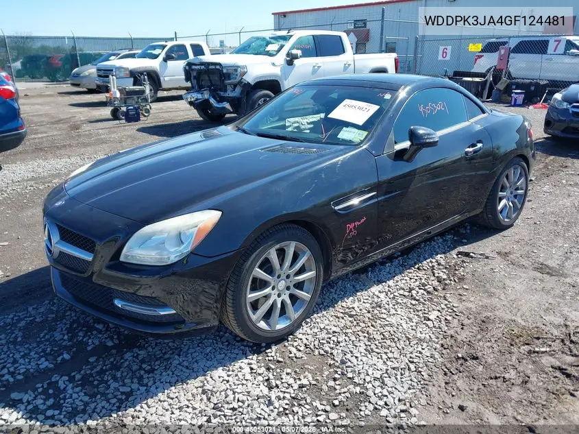 2016 Mercedes-Benz Slk 300 VIN: WDDPK3JA4GF124481 Lot: 45053021