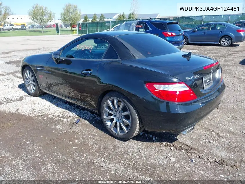 2016 Mercedes-Benz Slk 300 VIN: WDDPK3JA4GF124481 Lot: 45053021