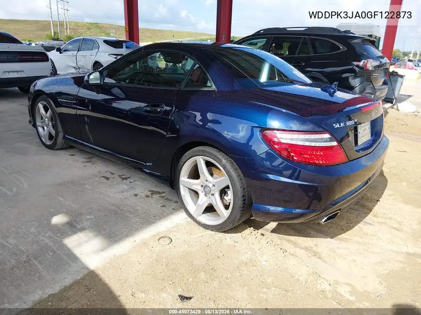 2016 Mercedes-Benz Slk 300 VIN: WDDPK3JA0GF122873 Lot: 45073429