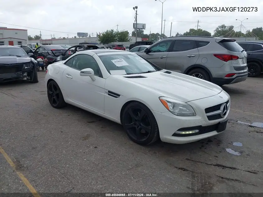 2016 Mercedes-Benz Slk 300 VIN: WDDPK3JAXGF120273 Lot: 45580065